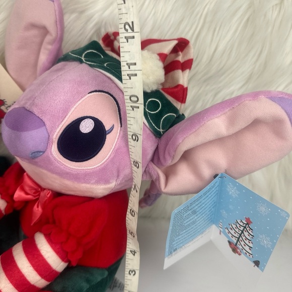 Stitch & Angel Plush Set  Disney Parks Christmas Elf Stitch Holiday Toy New - Picture 8 of 9